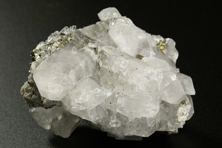 Columnar Calcite Crystals with Pyrite - Fluorescent! #330093